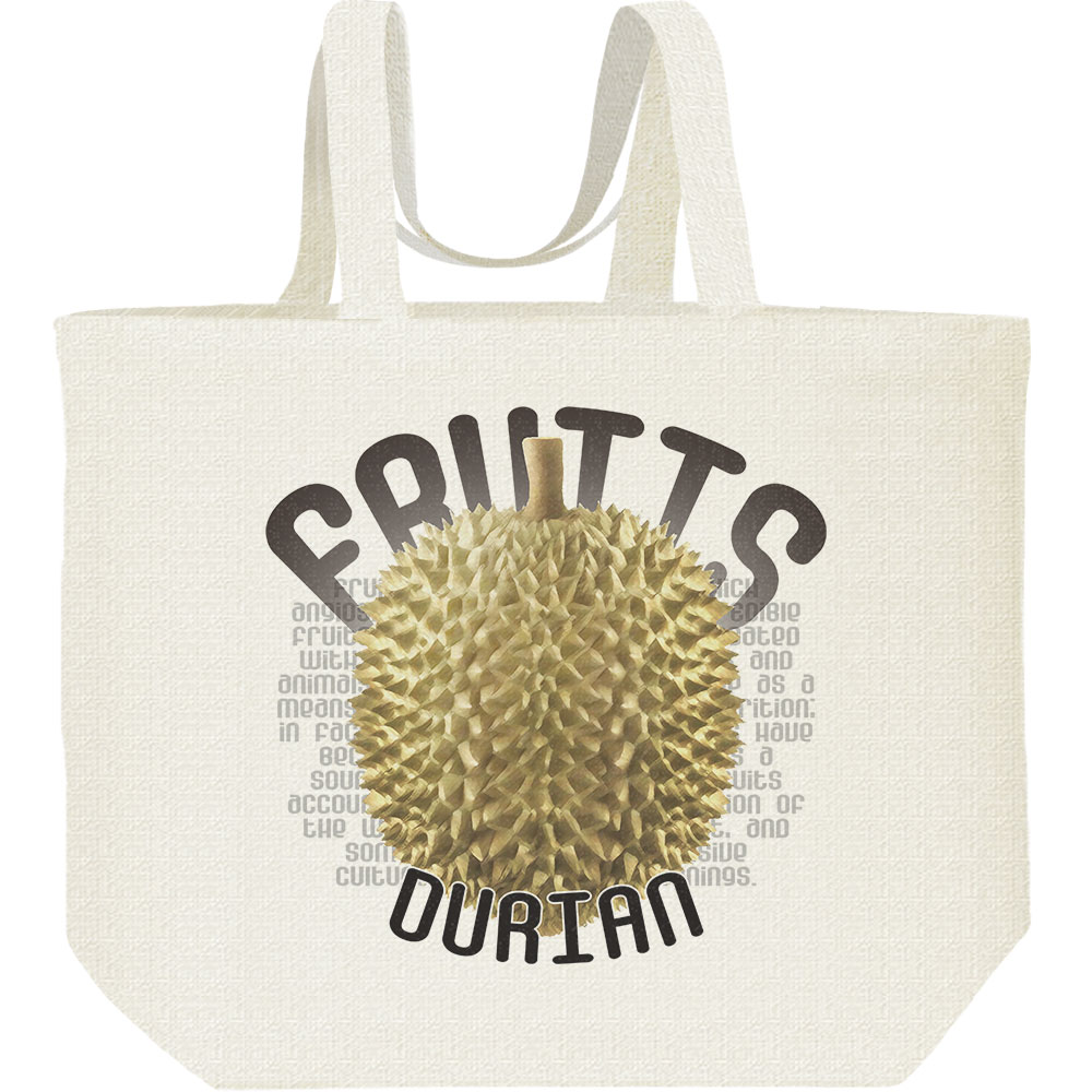 ドリアン（果物シリーズ）／キャンバスバッグ・L（ポケット無し）エコバッグ