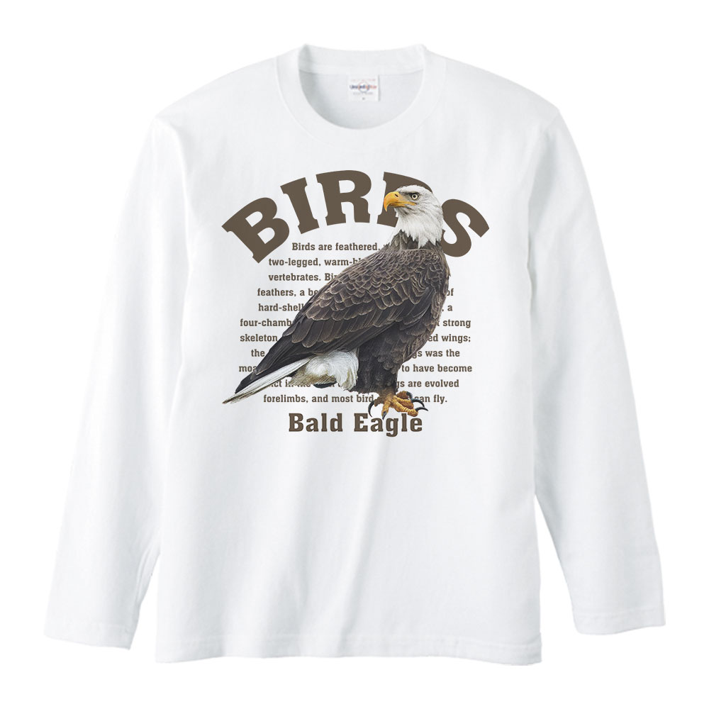 ハクトウワシ（白頭鷲）鳥シリーズ／長袖Tシャツ