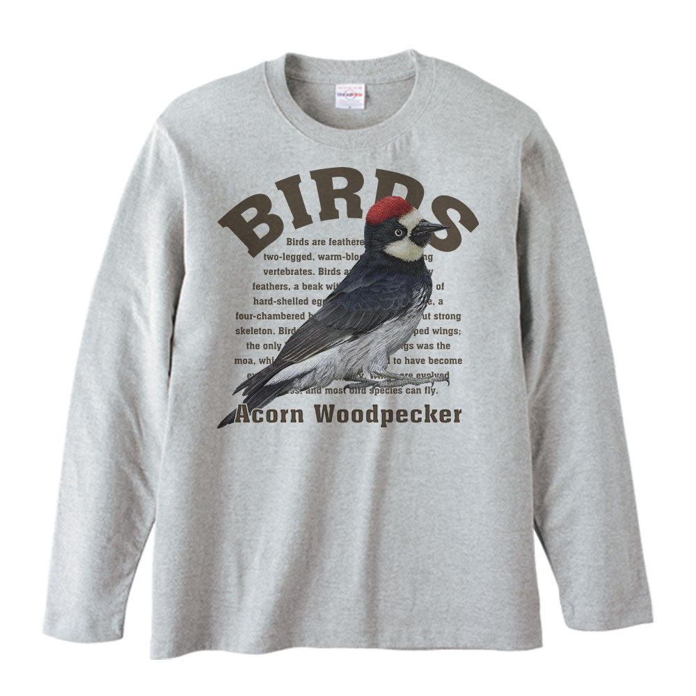Rakuten - ドングリ キツツキ（鳥シリーズ）／長袖Tシャツ