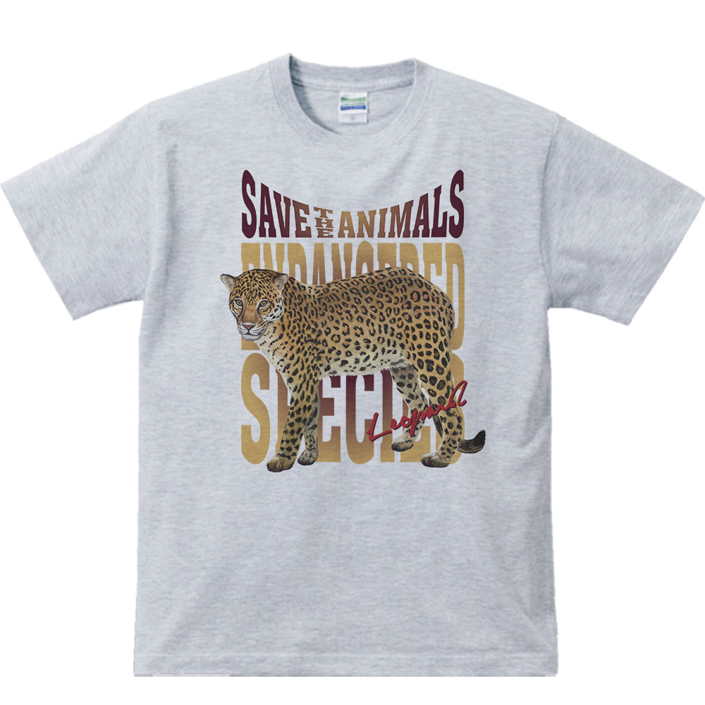 ヒョウ(豹)絶滅危惧動物/半袖Tシャツの紹介画像3