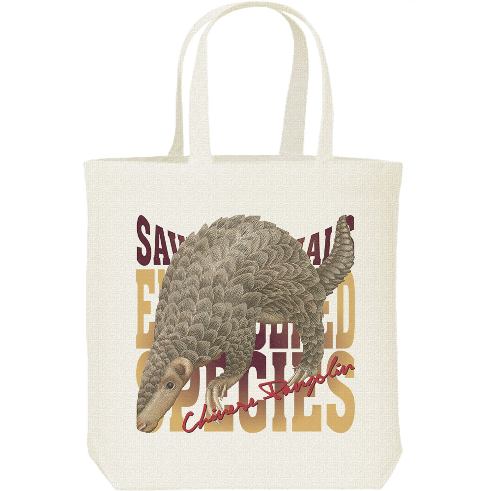 ミミセンザンコウ（絶滅危惧動物）／キャンバスバッグ・M（ポケット無し）トートバッグ