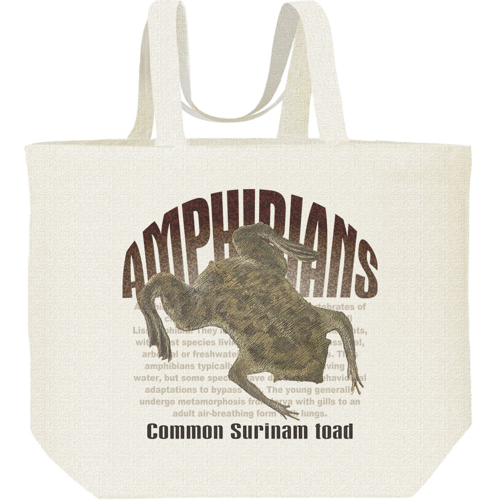 ピパピパ（蛙）両生類シリーズ／キャンバスバッグ・L（ポケット無し）エコバッグ