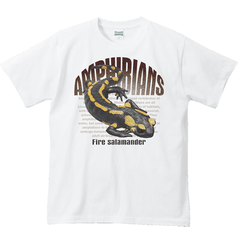 ファイアサラマンダー（両生類シリーズ）／半袖Tシャツ