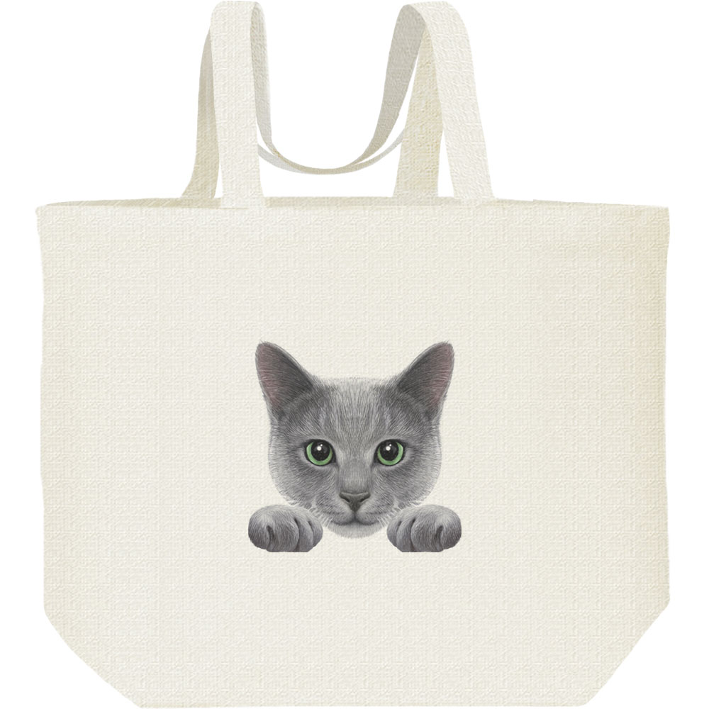 猫の顔・グレーロシアンブルー／キャ...