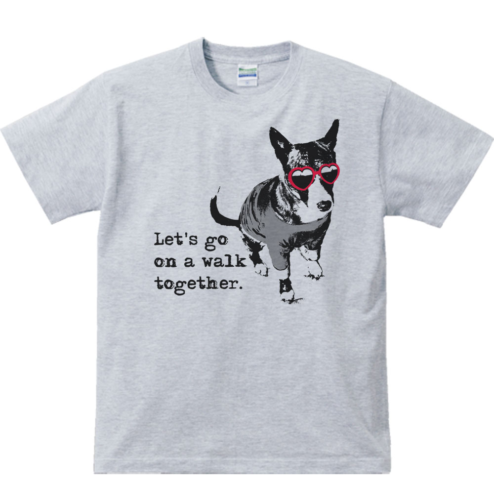 サングラス犬（一緒に散歩に行こう）＜JamJam＞／半袖Tシャツ
