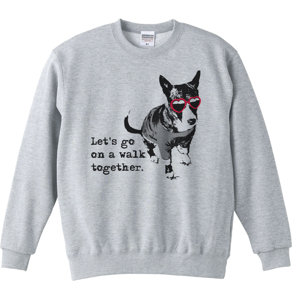 サングラス犬（一緒に散歩に行こう）＜JamJam＞／トレーナー