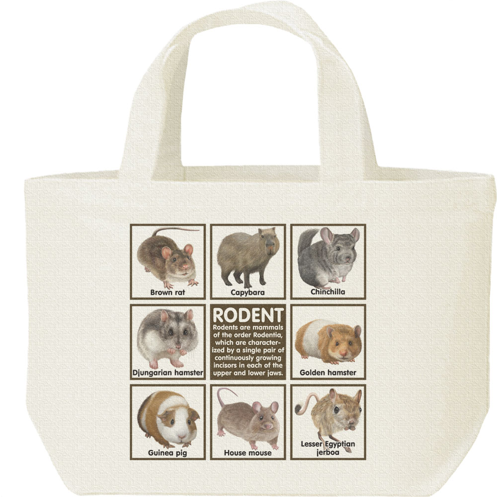 ネズミの仲間たち／キャンバスバッグ・S（ランチバッグ）