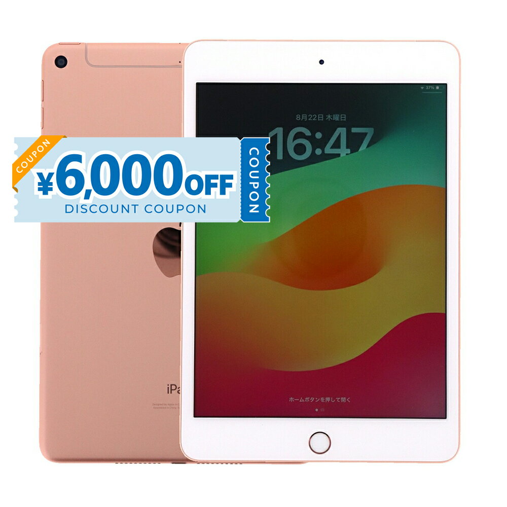 【6,000円引きクーポン】【中古】Apple iPad Mini 第5世代 A2124 256GB Wi-Fi+Cellularモデル SIMフリー [Cランク] 中古 タブレット アイパッド 本体 保証付き 端末 即日発送