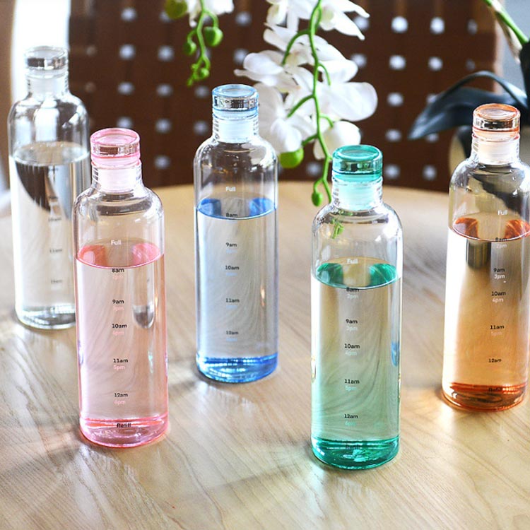 大人 アウトドア 旅行 男女兼用 耐熱耐冷 水分補給 子供 通勤 運動用 クリアボトル 直飲み ウォーターボトル ジム 水筒 お洒落 ウォーターボトル ランニング 通学 漏れ防止 ガラス