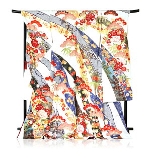 振袖 桂 由美 成人式 振袖レンタル 金刺繍絞り柄松花美輝高凜レンタル 白色青系レンタル 振袖 成人式 フルセット 女性和服 振り袖 着物レンタル 成人式 着物 金彩【レンタル】【m】格安セール