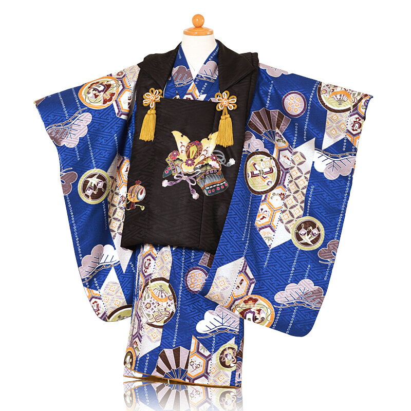 被布 レンタル 男児 七五三 着物 七五三レンタル 3歳男の子 男児 着物 3歳 子供 きもの被布セット お正月 和装 お祝い 3才 3歳 男の子 被布コート ...