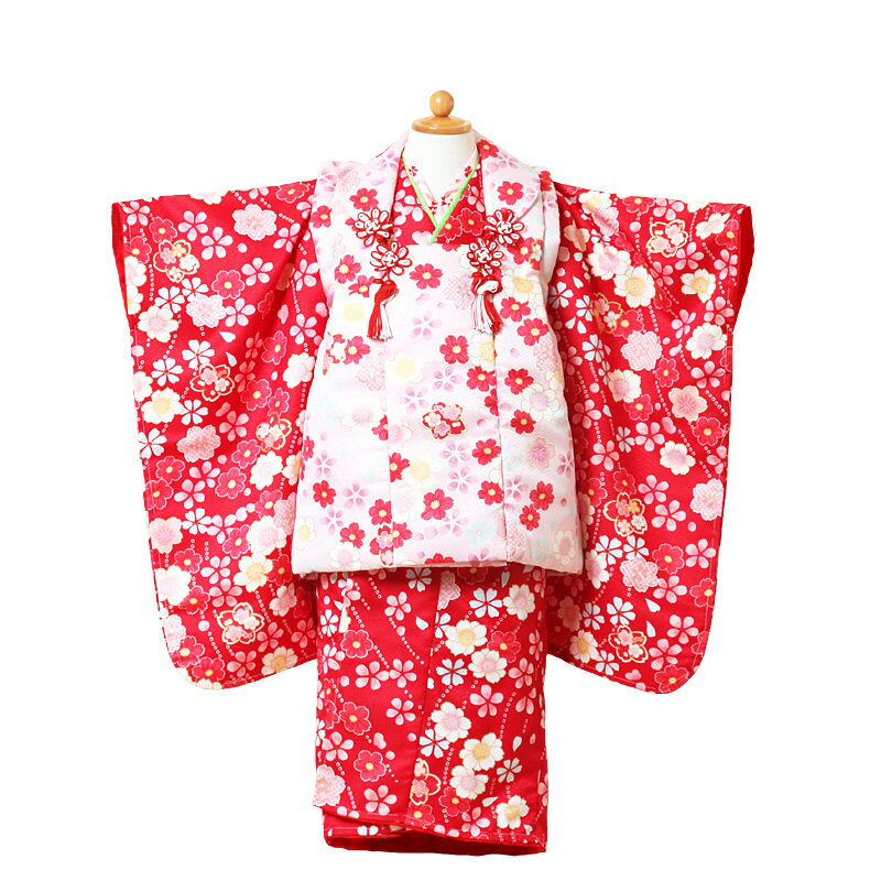 【 七五三 着物 レンタル】七五三 3歳 女の子【七五三 着物 3才】被布セット〔3歳女児〕3歳用〔753/着物レンタル/七五三/子供/きもの/レンタル〕【往復...