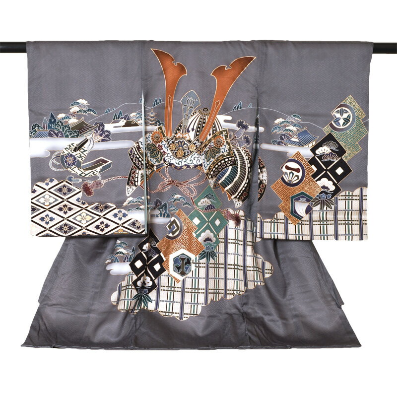 着物レンタル 送料無料 初着 レンタル 初着 お宮参り 産着 男の子 着物 男 お宮参り 男 初着 レンタル 男の子 レンタル 男の子 赤ちゃん お宮参り 兜金刺繍産着【レンタル】【b】