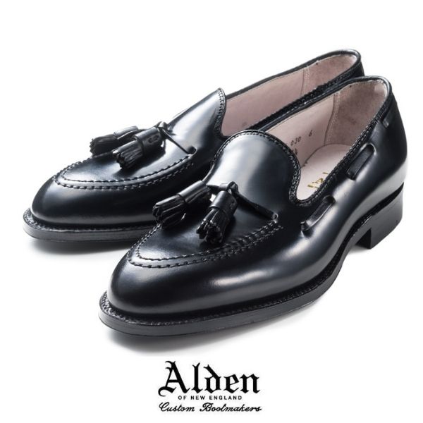 オールデン 革靴 ALDEN 革靴 メンズ ビジネス オシャレ タッセルローファー アメリカ製 660 カーフ ブラック
