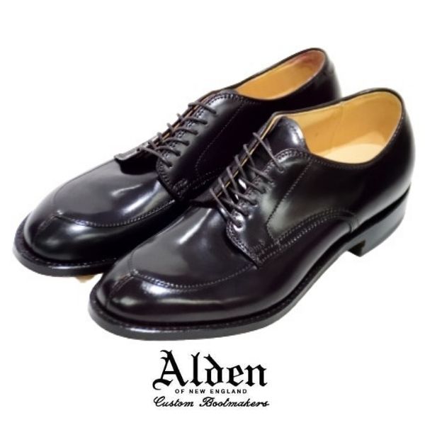 オールデン 革靴 ALDEN 再入荷 革靴 メンズ オールシーズン ビジネス オシャレ Vチップレースアップ アメリカ製 　54321 コードバン バーガンディー 7,71/2,8,81/2