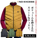 ノーエクセス NO EXCESS ダウンベスト メンズ 秋冬 オシャレ カジュアル ビジネス 旅行 キレカジ ジップアップ ダウンベスト ブラック ミリタリー ライトブラウン サイズS,M,L,LL.