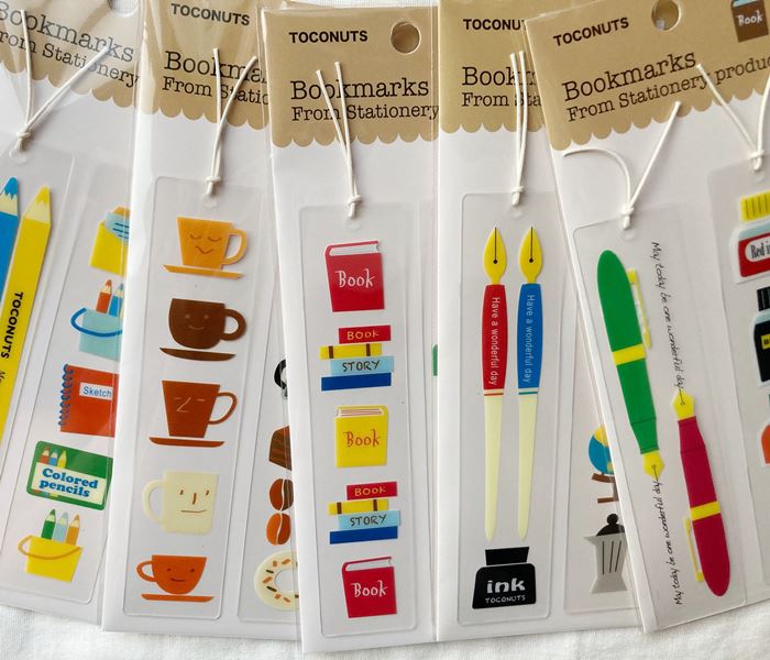 【メール便OK】TOCONUTS/トコナッツ 読書・本・しおり/栞 2枚入り プラスチック素材 クリア 透明 透け感が可愛い スケルトン ブックマーク 受験生・...