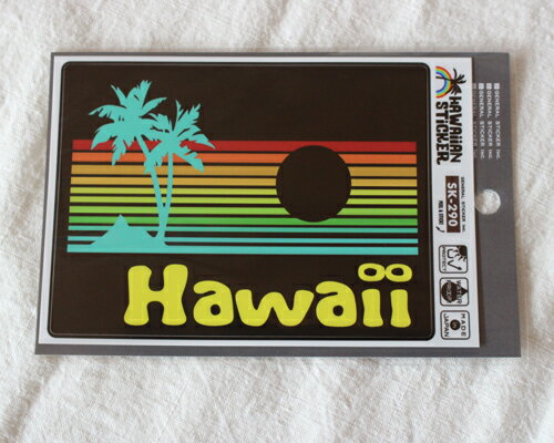 【メール便OK 】GENERAL STICKER ゼネラルステッカー ハワイアンステッカー ヤシの木 HAWAII サイズ95×138mm程度※シールのシートサイズです。SK-290