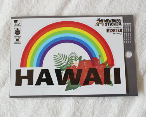 【メール便OK 】GENERAL STICKER ゼネラルステッカー ハワイアンステッカー レインボー HAWAII サイズ95×138mm程度※シールのシートサイズです。