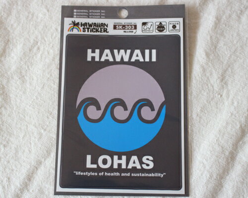 【メール便OK 】GENERAL STICKER ゼネラルステッカー ハワイアンステッカー ロハス LOHAS HAWAII SK-303 サイズ95×138mm程度※シールのシートサイズです。