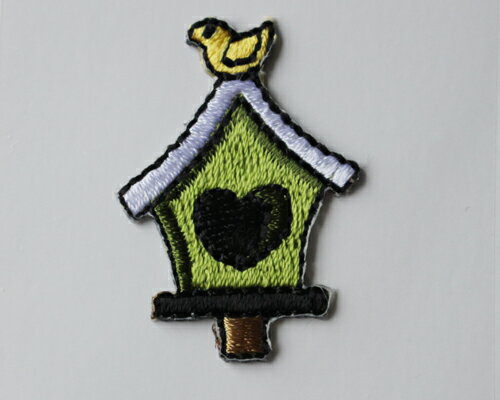 【メール便・ポスト投函便OK】 アイロンワッペン＆シールワッペン（両方兼ねてます）布生地やノートや手帳に貼れる可愛い刺繍のワッペン（パッケージの台紙サイズ85×53mm）鳥