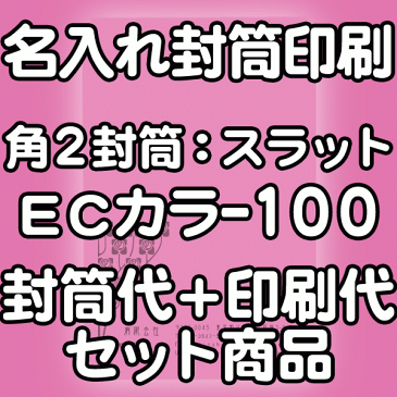 【送料無料】封筒 印刷 角2封筒 ECカラー(ハーフトーンカラー) 紙厚100 口糊付 テープ付 封筒印刷 10000枚 名入れ オリジナル印刷 デザイン無料 データ入稿OK そのまま封筒 オンデマンド・オフセット印刷