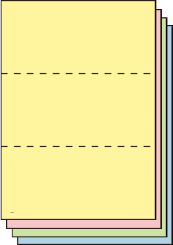A4 ミシン目 3分割 カラー 用紙 500枚 
