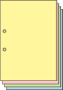 帳票用紙 カラー 500枚 ファイル穴2