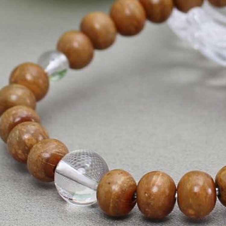 数珠ブレスレット 女性用 男性用 天山菩提樹 本水晶 仕立 7ミリ玉 桐箱入 送料無料 ブレスレット 数珠ブレス 京念珠 腕輪数珠 腕輪念珠 Bracelet パワーストーンブレスレット
