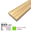 (4本)ラジアータパイン集成材 【角材】1950×50×12mm 4本 長さカット無料|パイン集成材 パイン材 木 木材 角材 下地材 棚板 本棚 棚 テーブル...