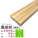 ラジアータパイン集成材 【角材】2950×50×12mm 長さカット無料｜パイン集成材 パイン材 木 木材 角材 下地材 棚板 本棚 棚 テーブル 椅子 イス 机 パーツ 材料 木の板 DIY 日曜大工 工作 木工 骨組み 脚