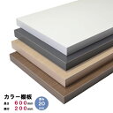 カラー棚板 600×200×20mm オーダーカット 無料 棚板 カラーボード カラー板 白い板 黒い板 茶色い板 木目調の板