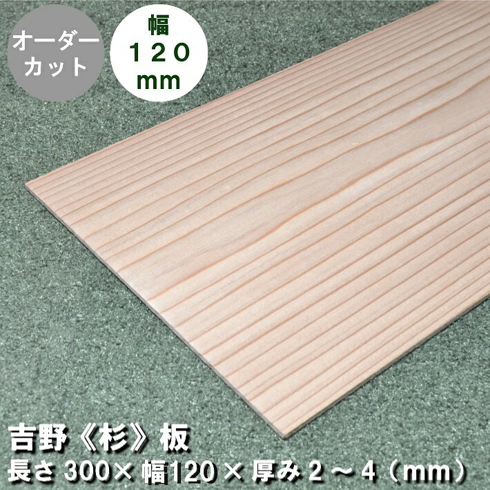 【スギ120】《300 120 2~4》杉板 板目 長さ300 幅120 厚み2~4mm オーダーカット 長さ・幅それぞれ2カット無料｜木材 木 天然木 桧 はがき ハンドメイド クラフト 端材 工作 木工 手作り 木の板…