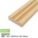 【シキイ】【長さ950〜3950mm対応】桧化粧貼り敷居 2本溝(スベリテープ付) 巾102×厚30mm 1本 桧突板貼り・ラジアータパイン芯材・サンダー仕上げ...