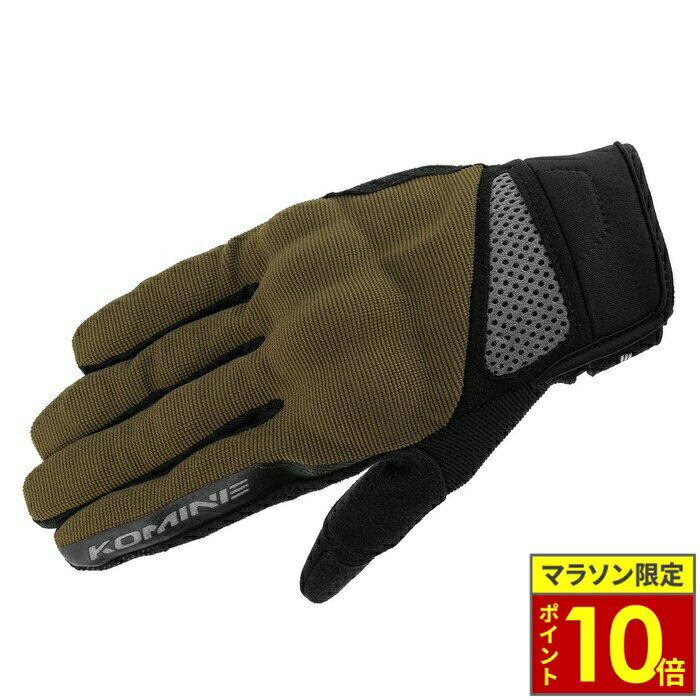 樂天商城 - ＼ポイント10倍／ KOMINE コミネ GK-1633 3D プロテクトメッシュグローブ Olive
