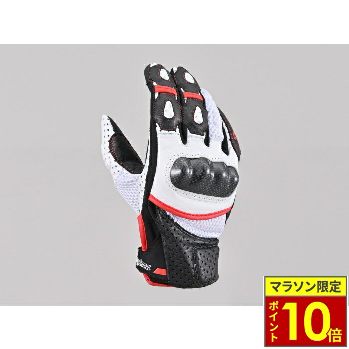 樂天商城 - ＼ポイント10倍／ DAYTONA デイトナ HBG-053 スポーツメッシュグローブ ブラック/ホワイト/レッド