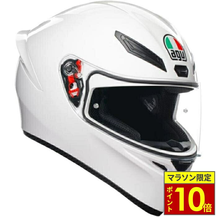 \27日迄ポイント10倍/AGV エージーブイ K1 S フルフェイス ヘルメット JIST Asian Fit - WHITE アジアンフィット ECE220...