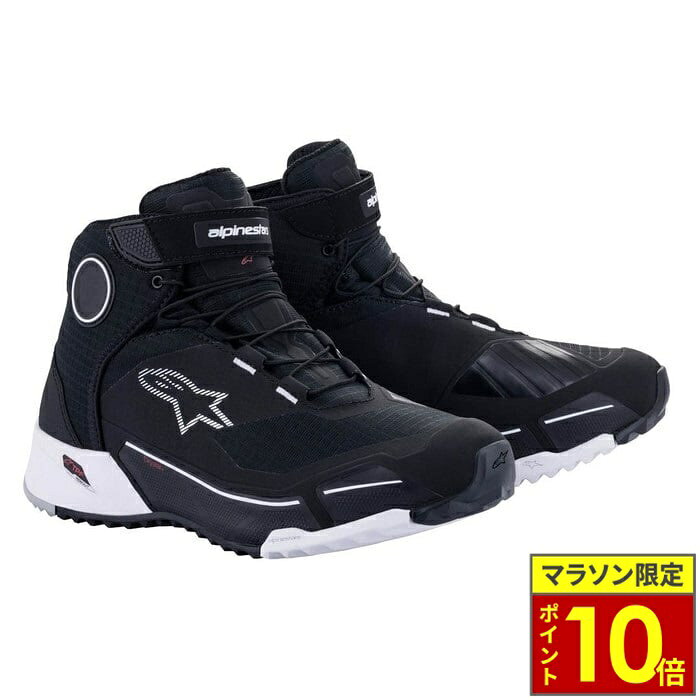 ＼23日迄ポイント10倍／alpinestars アルパインスターズ CR-X DS RIDING SHOES ライディングシューズ 12 BLACK WHITE