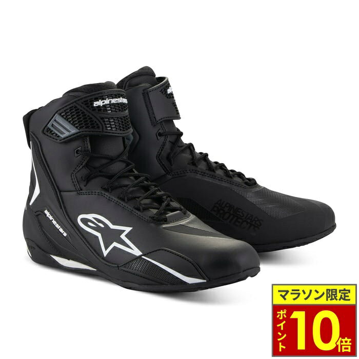 ＼23日迄ポイント10倍／alpinestars アルパインスターズ FASTER-4 SHOES ライディングシューズ 12 BLACK WHITE