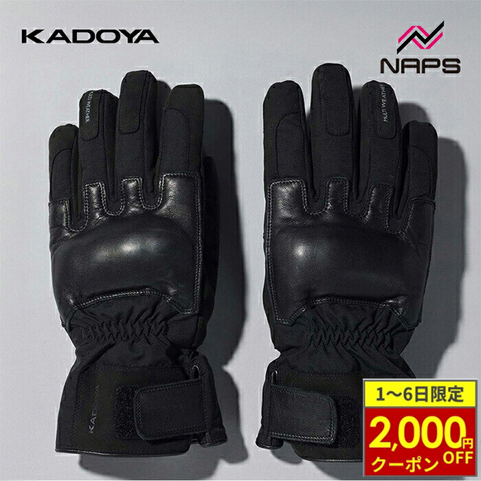��3/1�������2,000��OFF�����ݥ��KADOYA ���ɥ� 3363 RUBICON-WP GLOVE �ɿ奦���󥿡��������� �֥�å�