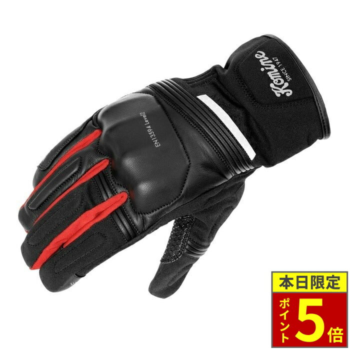 ＼25日ポイント5倍／KOMINE コミネ GK-861 CE2ウインタグローブ-ブレイズ【Black Red】