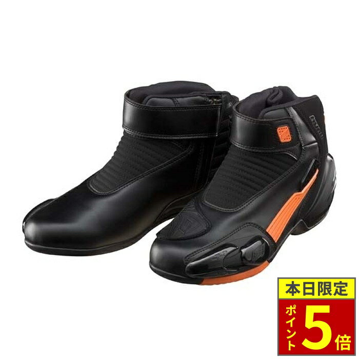 HYOD バイク用レザーブーツ ブラック/オレンジ フットウェア | ラインアップ | HYOD PRODUCTSオフィシャルサイト