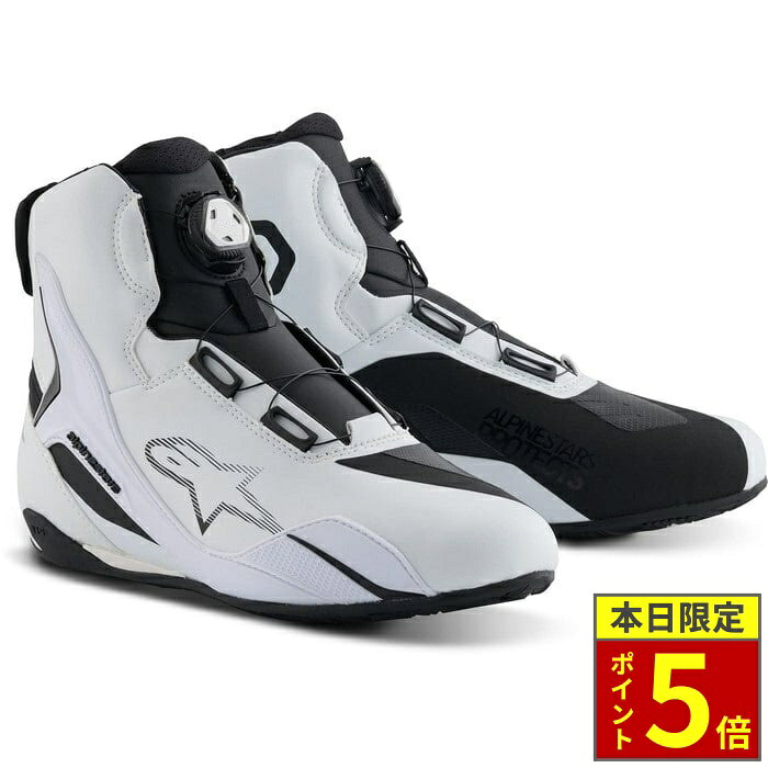 ＼ポイント5倍／ alpinestars アルパインスターズ FASTER-4 BOA SHOES ASIA ライディングシューズ 21 WHITE BLACK