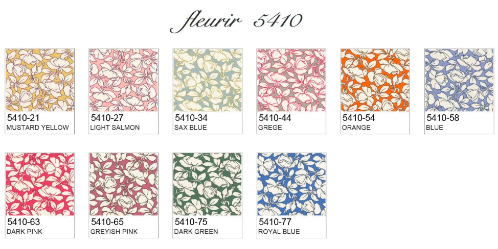 花柄バラフランス復刻5410-34SAXBLUEサックスブルーfleurirflowerフラワーバラ柄薔薇柄ローズボタニカル生地布生成りオックス生地綿100%110cm幅カルトナージュ生地nassen