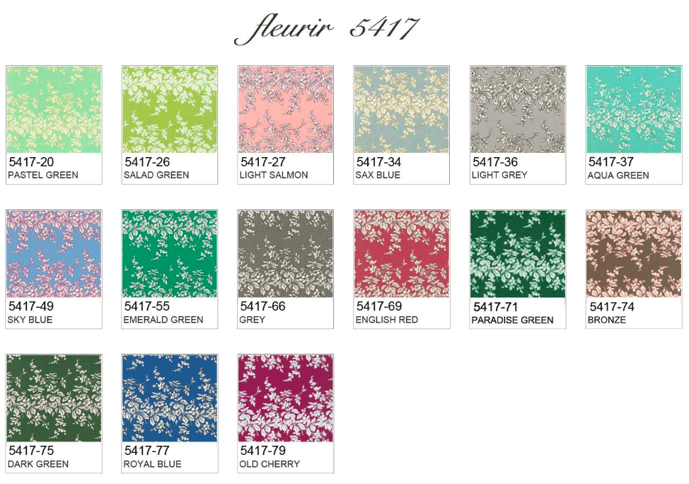 一重のバラ花柄フランス復刻5417-34SAXBLUEサックスブルーfleurirroseflowerフラワーボタニカル生地布ローズ薔薇柄生成りオックス生地綿100%110cm幅カルトナージュ生地nassen