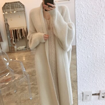 【レビューでプレゼント♪】 韓国 ファッション レディース トップス カーディガン 韓国 春 秋 冬 カジュアル お取り寄せ PTXN286 オルチャン ファッション コーデ シンプル 定番 セレカジ 20代 30代 40代 2022 シャギーニット ロングカーディガン ガウン