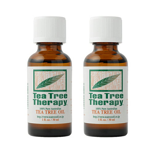 ティーツリーオイル 30ml ×2本セット TEA TREE THERAPY 正規輸入商品 エッセンシャルオイル アロマオイル オーストラリア産　100％ピュアオイル ティートリー ティートゥリー　C110