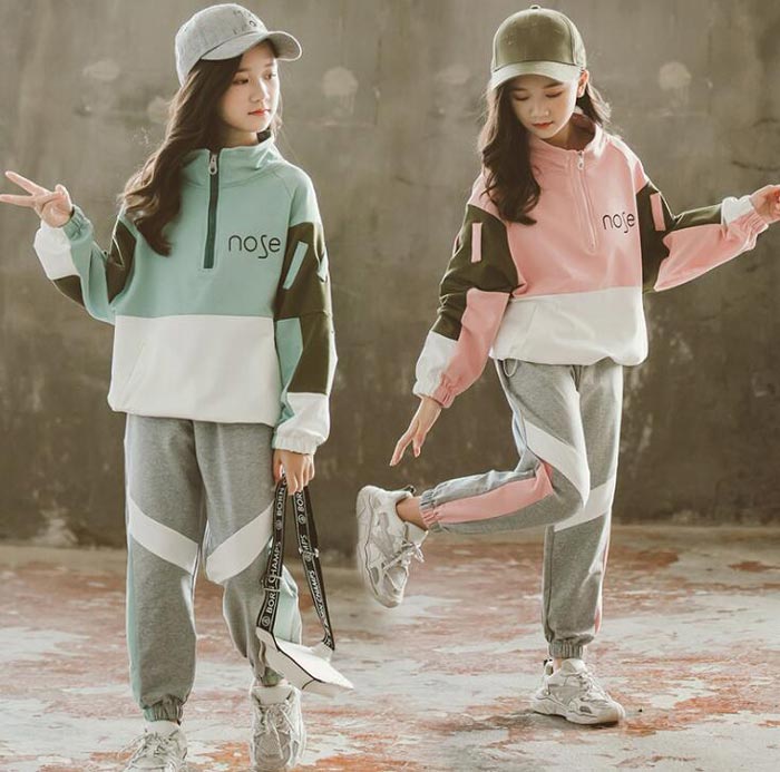 韓国こども服 学生 セットアップ 子供 キッズ 2点セット 女の子 運動 韓国 子供服 セットと トップス ..