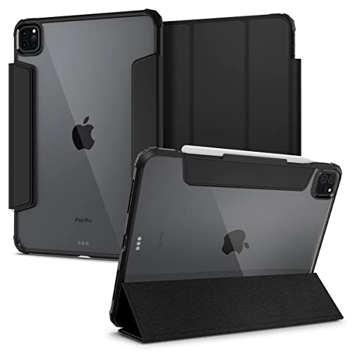 Spigen iPad Pro 11インチ ケース (2022/2021)用 第4/3世代対応 背面 クリア 透明 Apple Pencil 対応 米軍MIL資格 スリム スタンド 耐衝撃 傷防止 カメラ保護 オートスリープ ウルトラ ハイブリッド プ