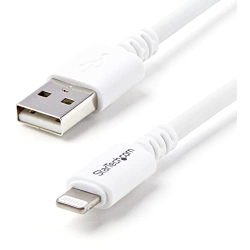 StarTech.com 3m iPhone/iPod/ iPad対応Apple Lightning - USB ケーブル ホワイト Apple MFi認証取得 充電同期用ケーブル USBLT3MW
